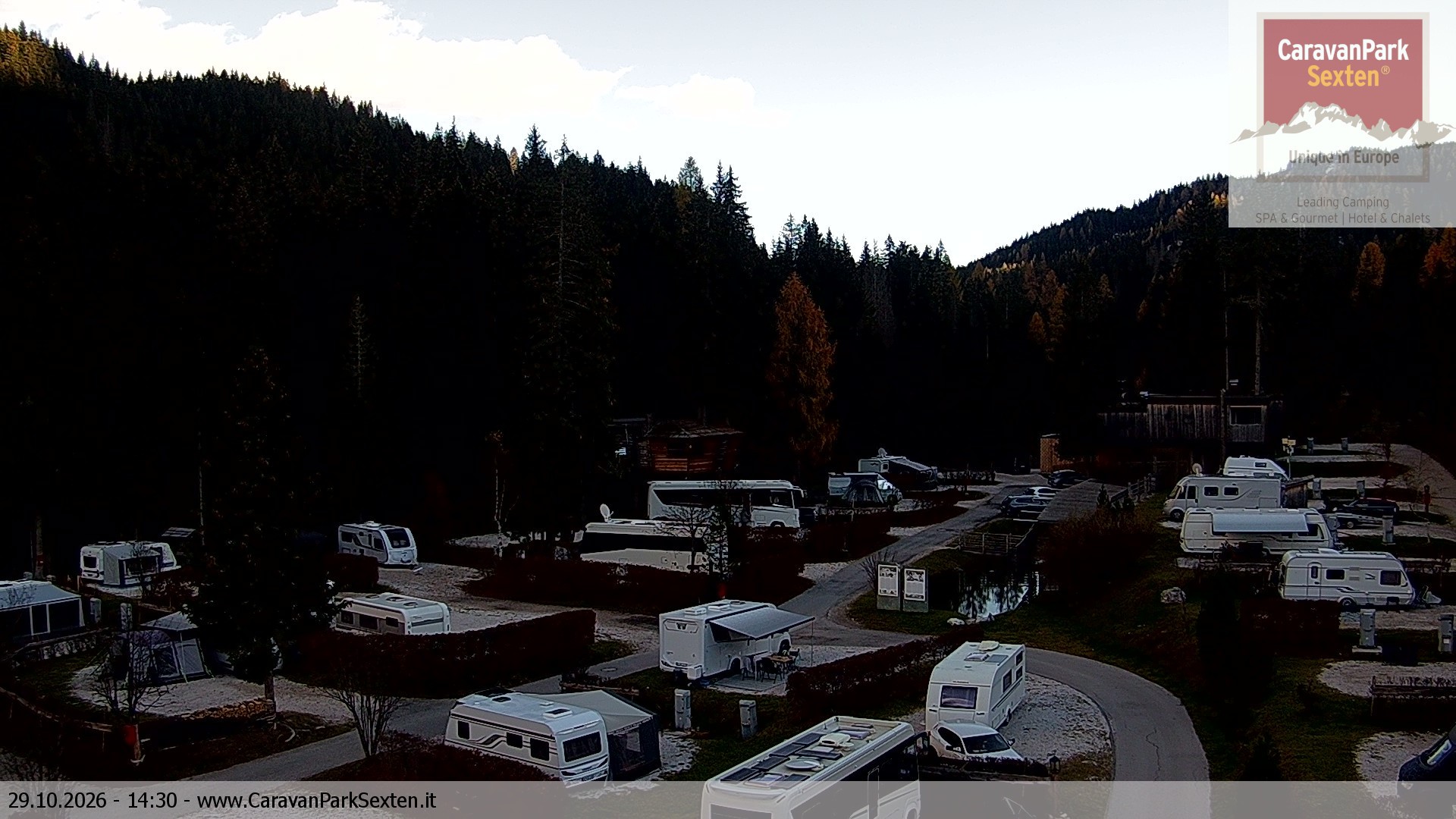 Archiv Foto Webcam Caravanpark in Sexten - Moos