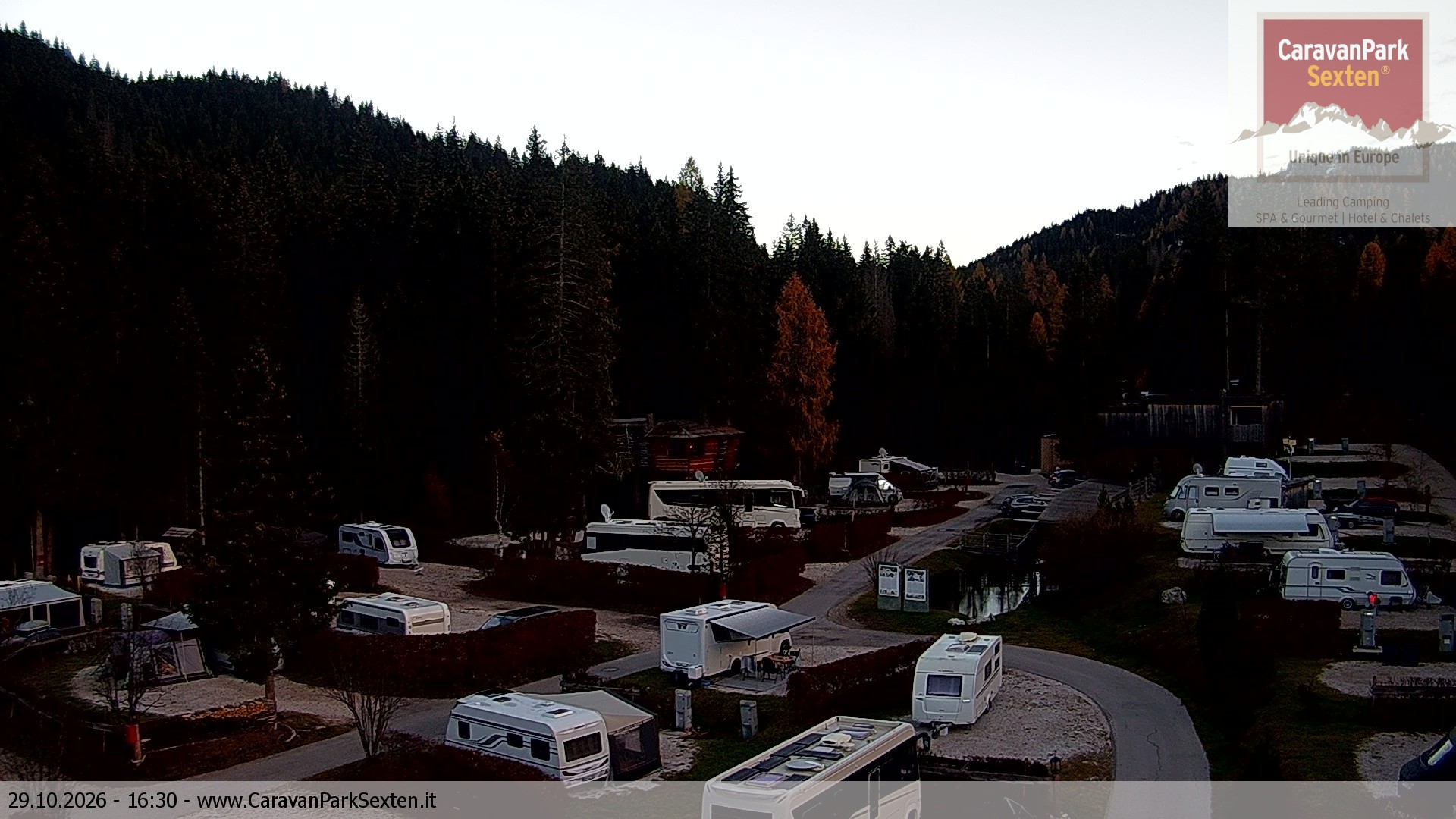 Archiv Foto Webcam Caravanpark in Sexten - Moos