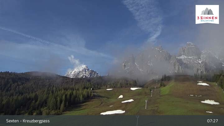 Archiv Foto Webcam Kreuzbergpass nahe Sexten