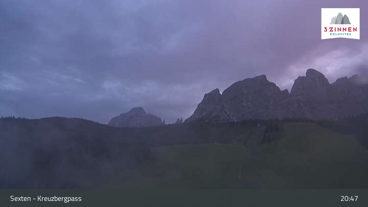 Archiv Foto Webcam Kreuzbergpass nahe Sexten