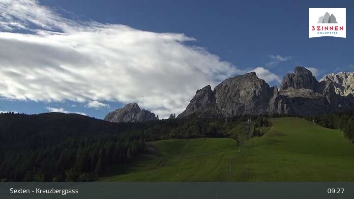 Archiv Foto Webcam Kreuzbergpass nahe Sexten
