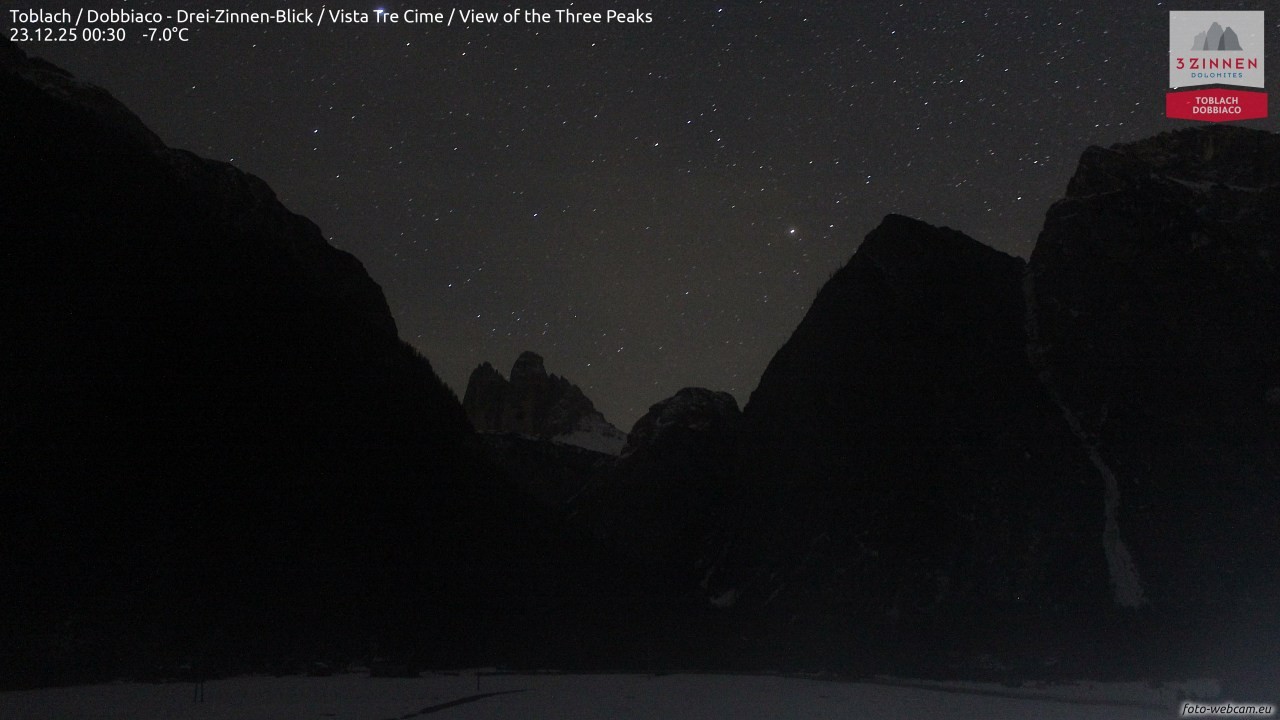 Archiv Foto Webcam Toblach (Drei Zinnen)