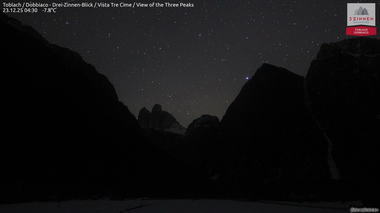 Archiv Foto Webcam Toblach (Drei Zinnen)