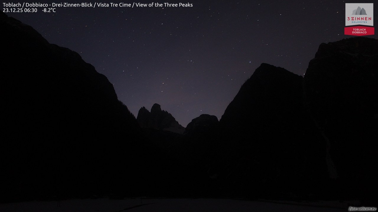 Archiv Foto Webcam Toblach (Drei Zinnen)