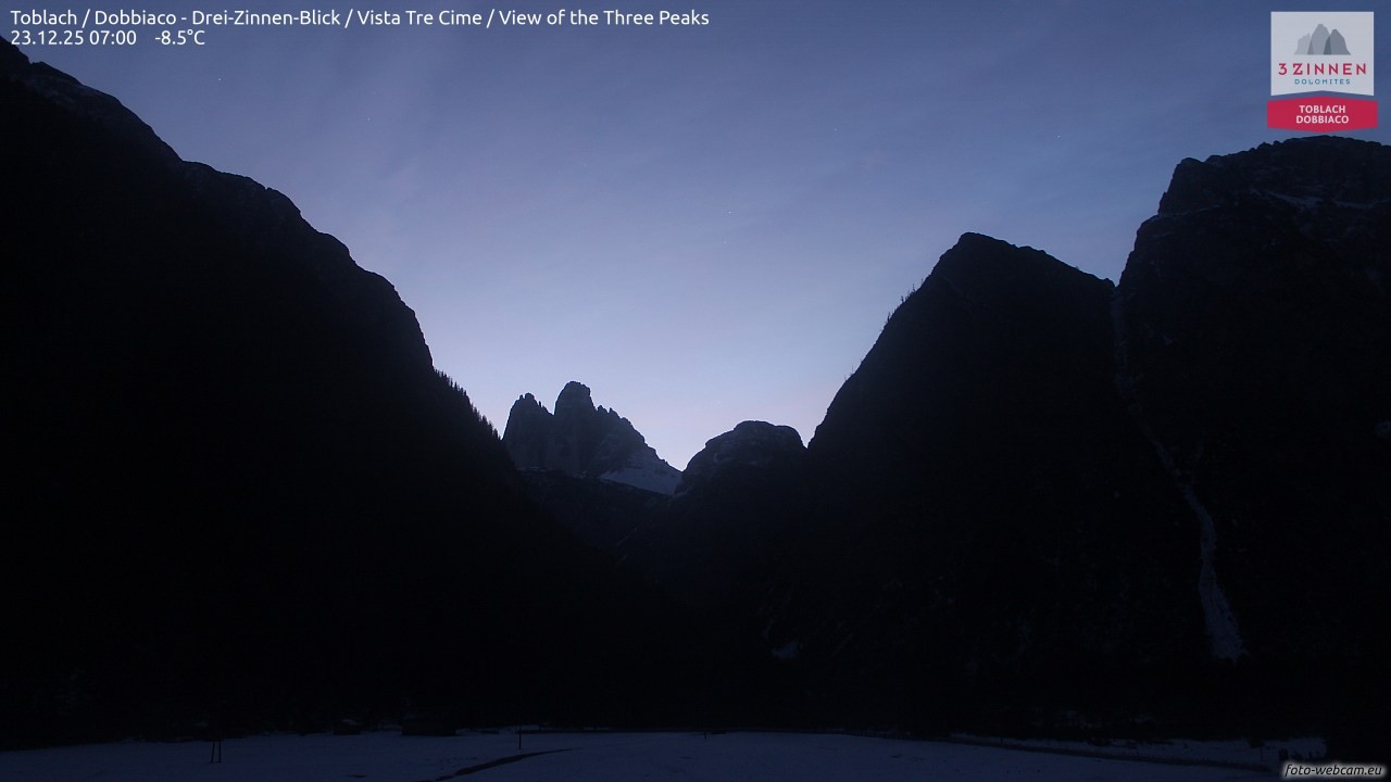 Archiv Foto Webcam Toblach (Drei Zinnen)