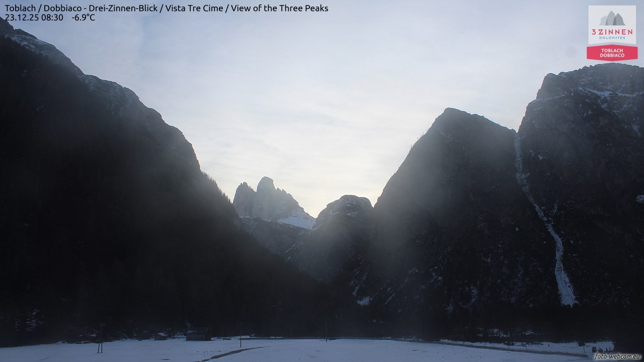 Archiv Foto Webcam Toblach (Drei Zinnen)