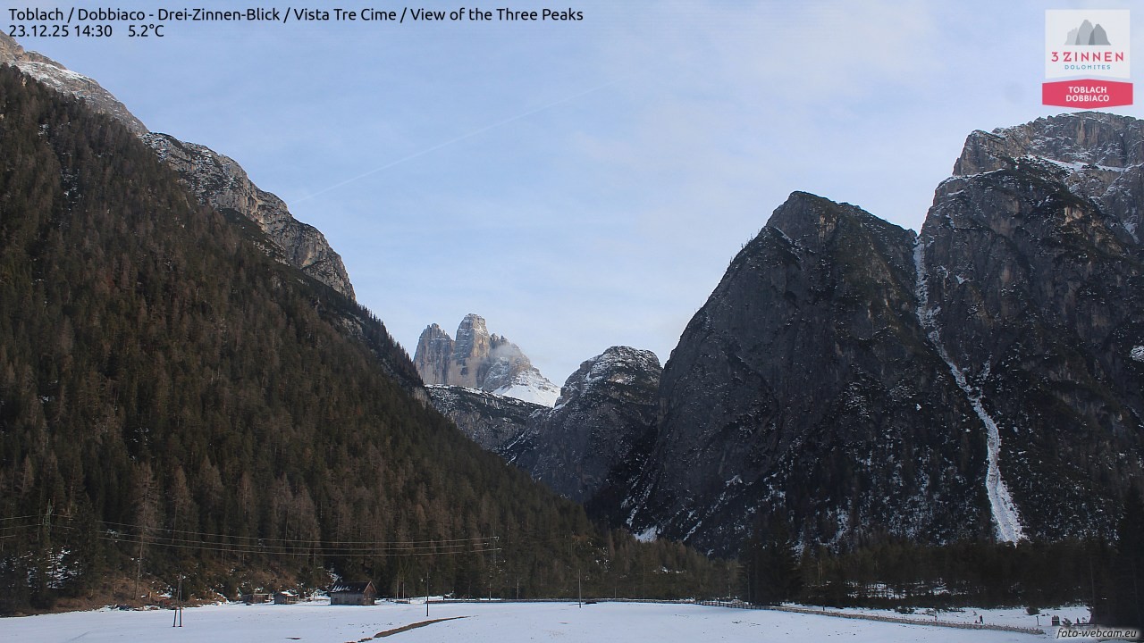 Archiv Foto Webcam Toblach (Drei Zinnen)