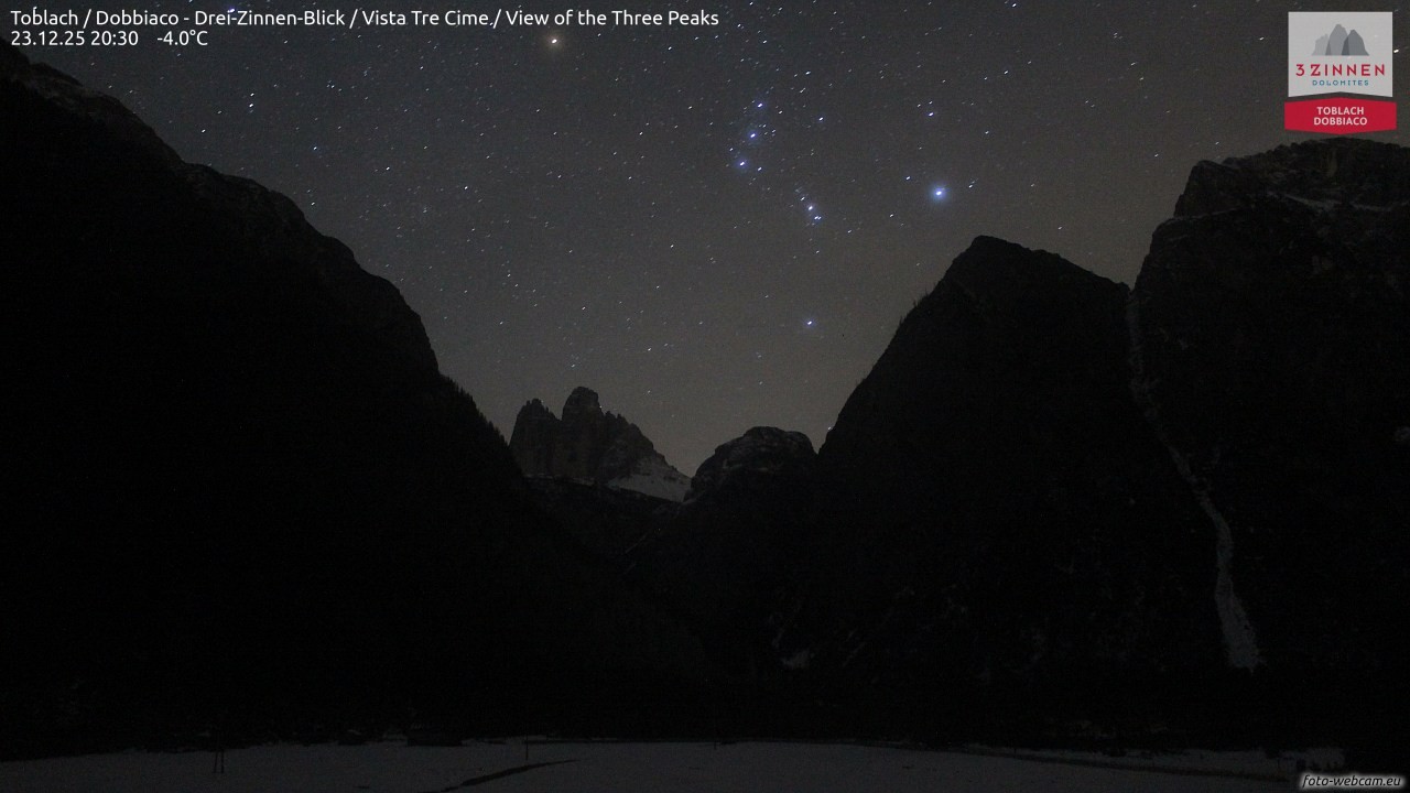 Archiv Foto Webcam Toblach (Drei Zinnen)