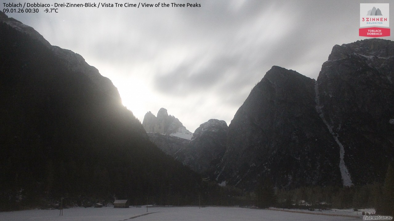 Archiv Foto Webcam Toblach (Drei Zinnen)