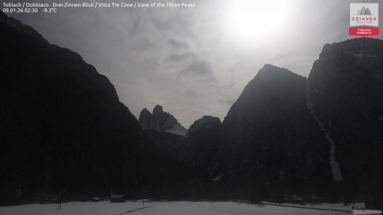 Archiv Foto Webcam Toblach (Drei Zinnen)