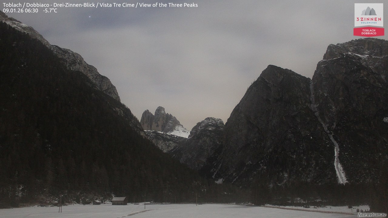 Archiv Foto Webcam Toblach (Drei Zinnen)