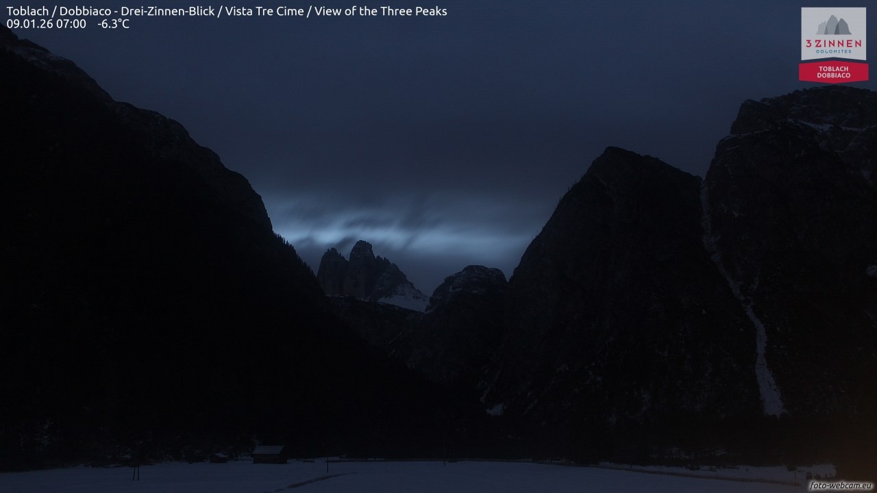 Archiv Foto Webcam Toblach (Drei Zinnen)