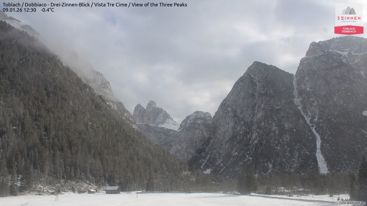 Archiv Foto Webcam Toblach (Drei Zinnen)