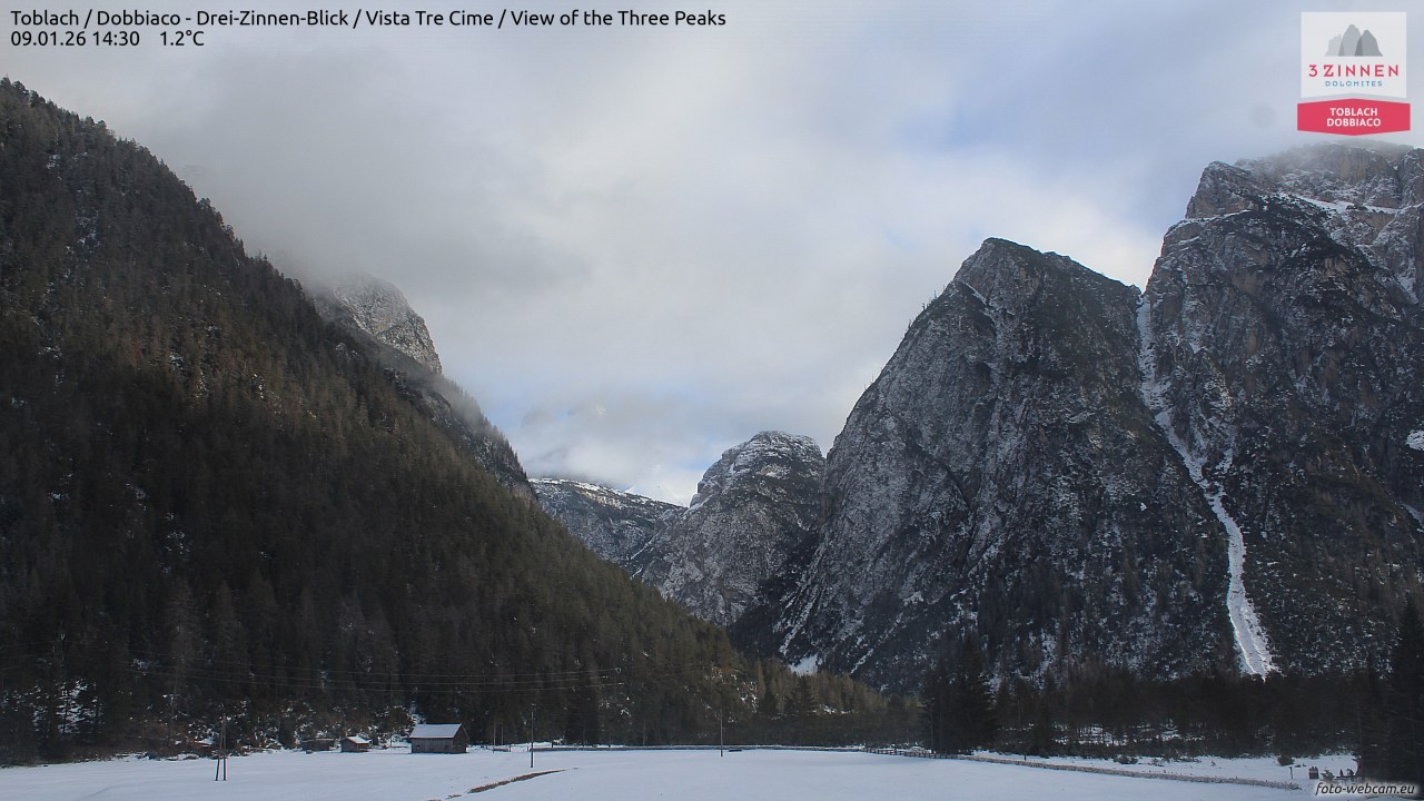 Archiv Foto Webcam Toblach (Drei Zinnen)