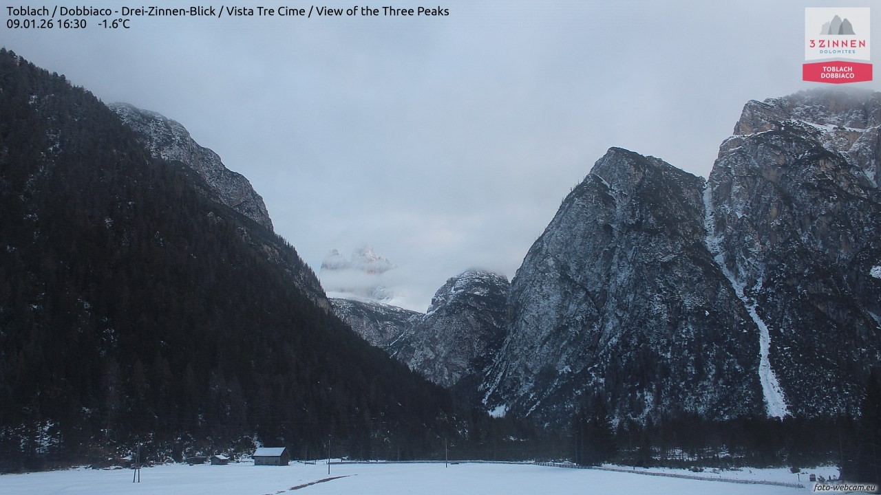 Archiv Foto Webcam Toblach (Drei Zinnen)