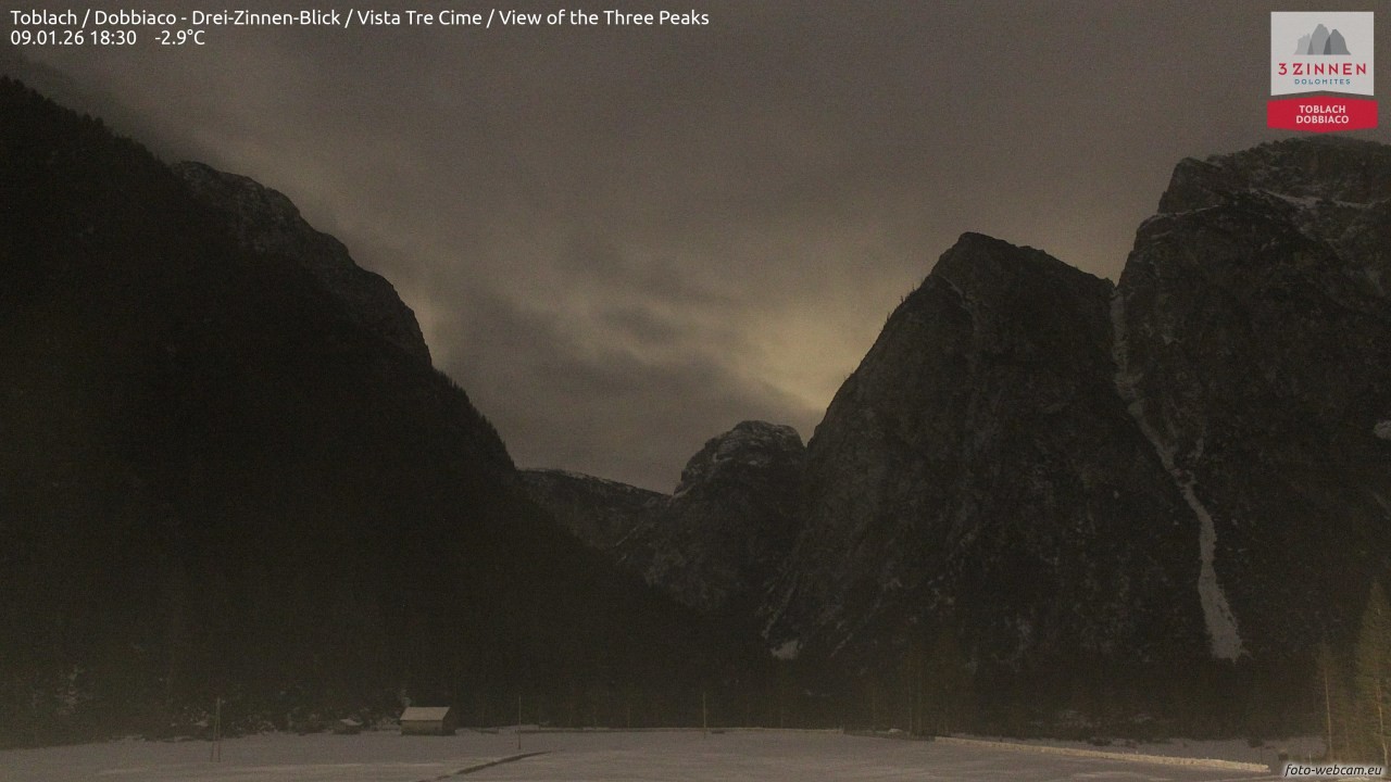 Archiv Foto Webcam Toblach (Drei Zinnen)