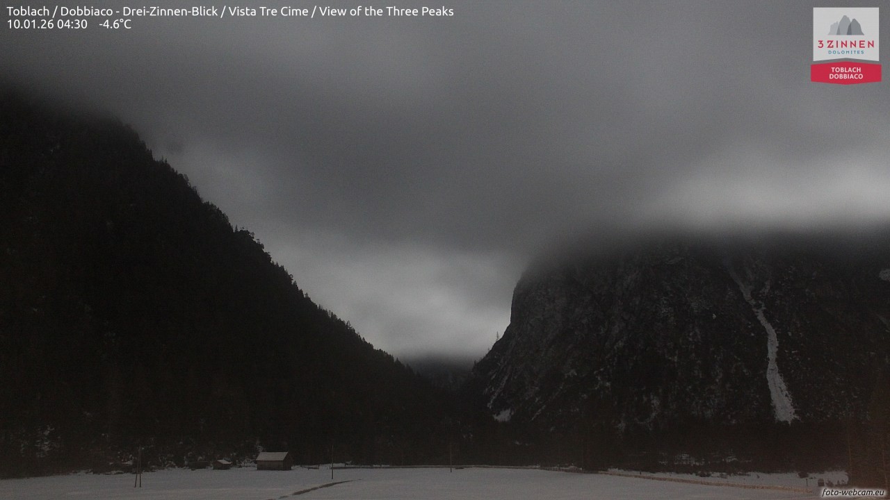 Archiv Foto Webcam Toblach (Drei Zinnen)