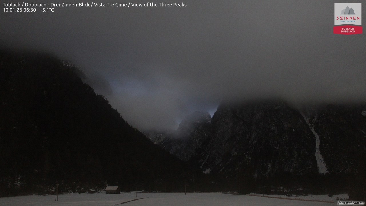 Archiv Foto Webcam Toblach (Drei Zinnen)