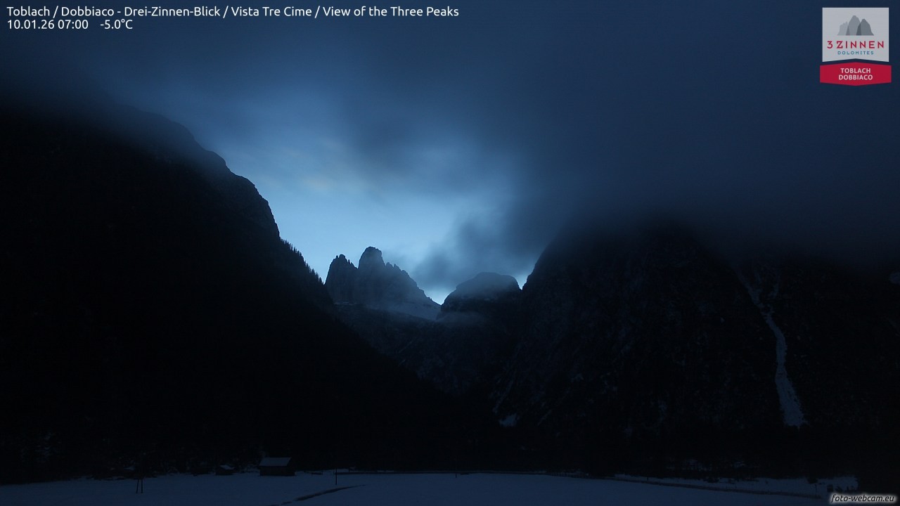Archiv Foto Webcam Toblach (Drei Zinnen)