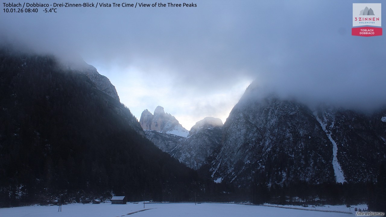 Archiv Foto Webcam Toblach (Drei Zinnen)