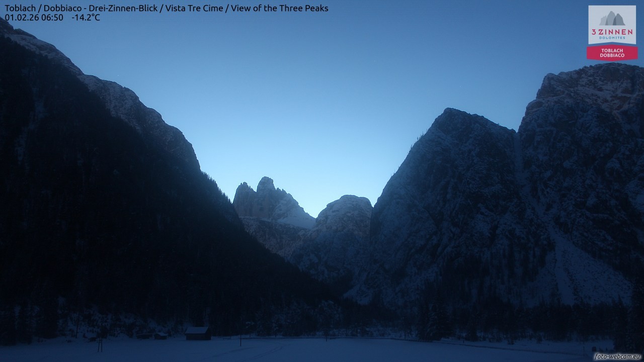 Archiv Foto Webcam Toblach (Drei Zinnen)