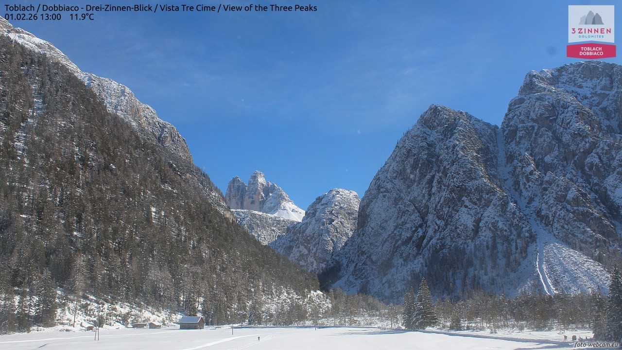 Archiv Foto Webcam Toblach (Drei Zinnen)