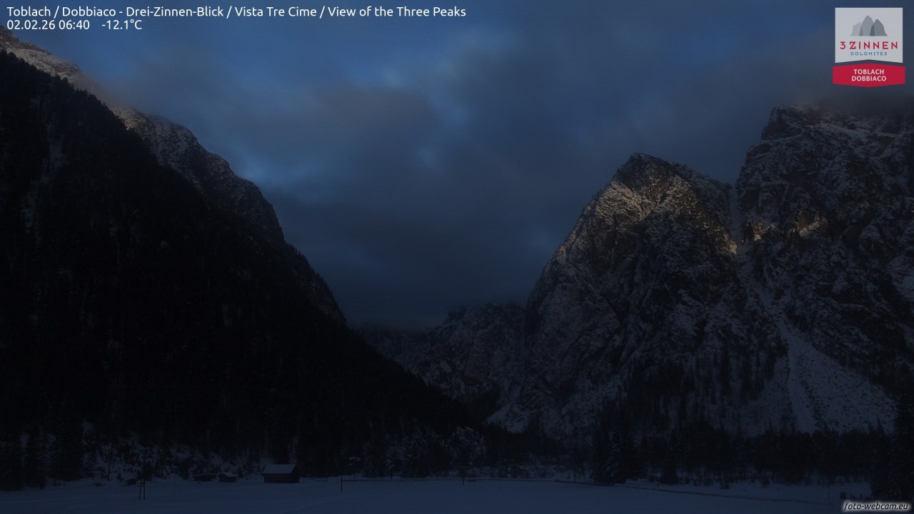 Archiv Foto Webcam Toblach (Drei Zinnen)