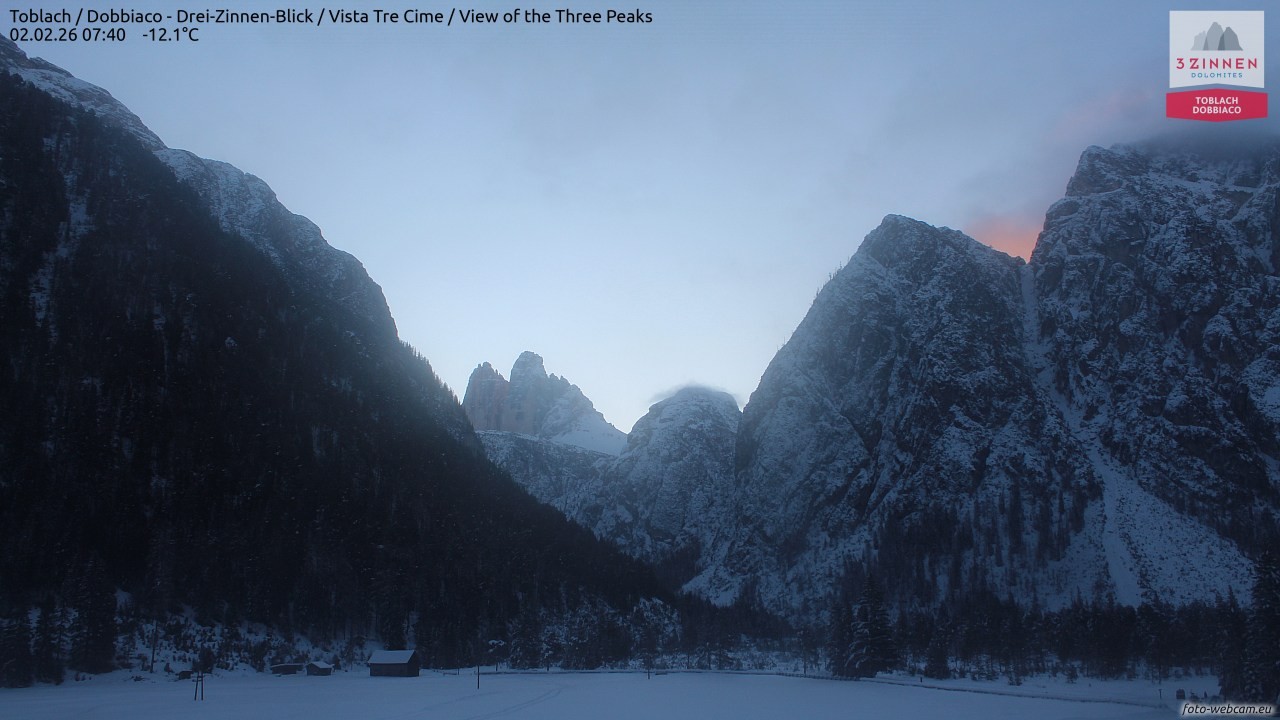 Archiv Foto Webcam Toblach (Drei Zinnen)