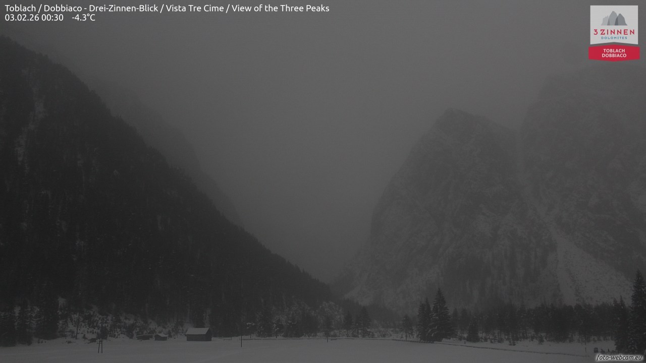 Archiv Foto Webcam Toblach (Drei Zinnen)