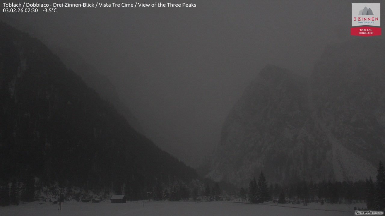 Archiv Foto Webcam Toblach (Drei Zinnen)