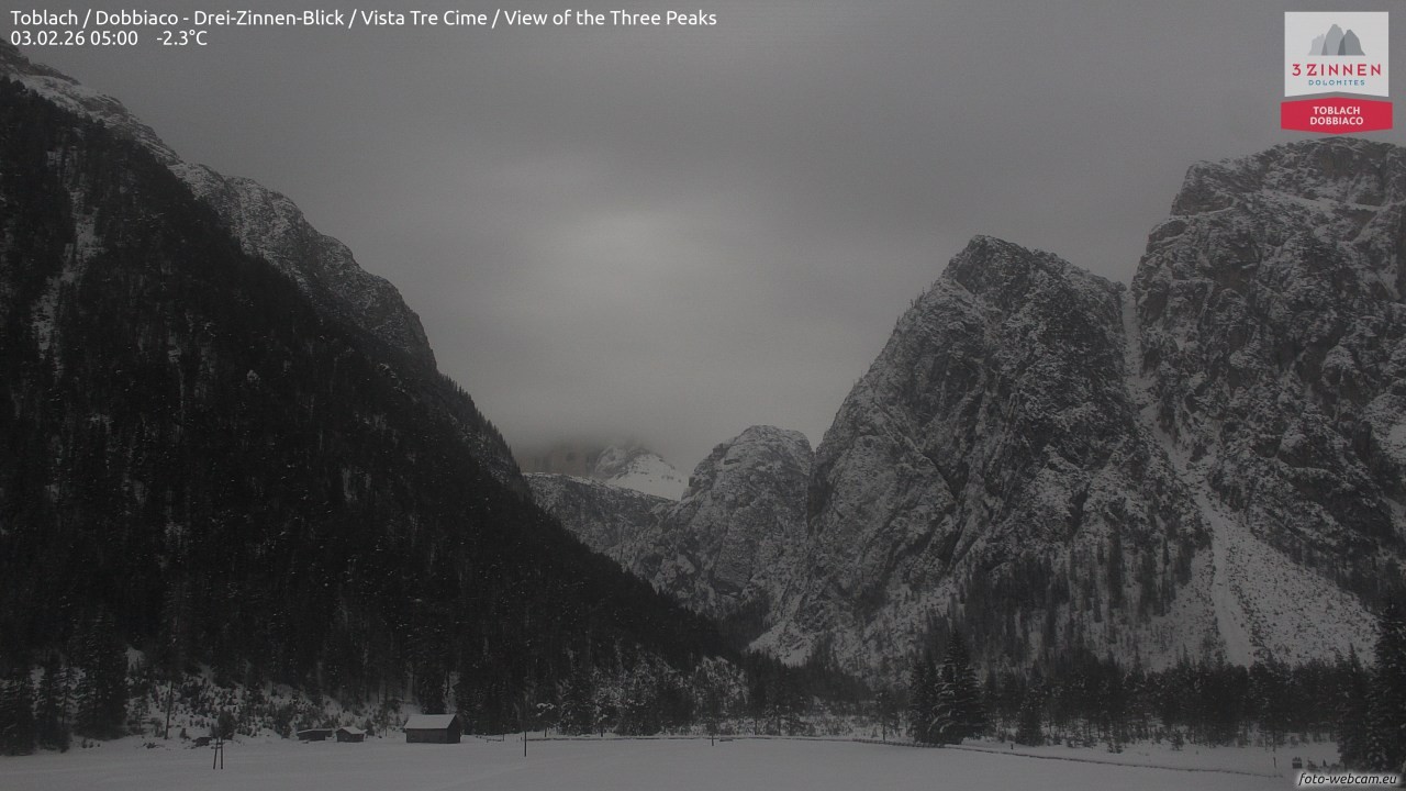 Archiv Foto Webcam Toblach (Drei Zinnen)