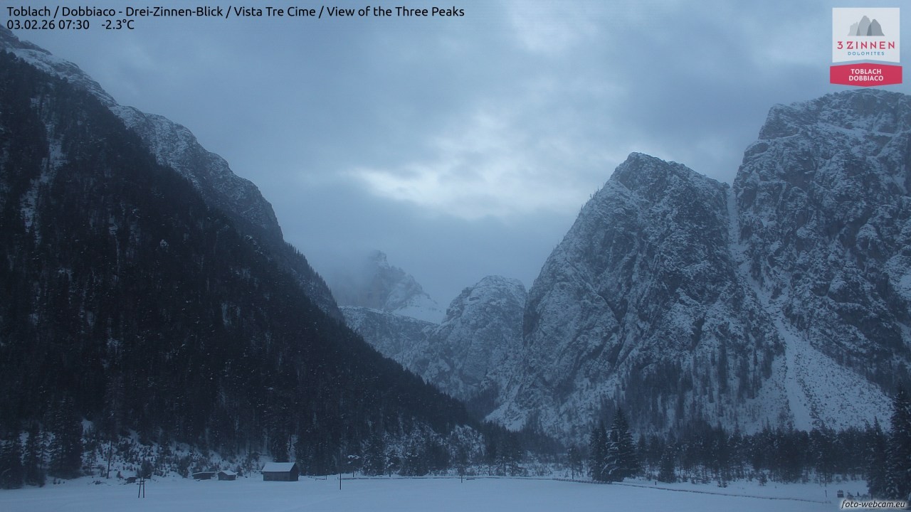 Archiv Foto Webcam Toblach (Drei Zinnen)