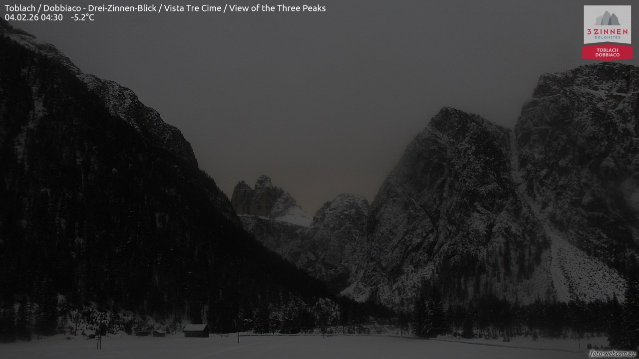 Archiv Foto Webcam Toblach (Drei Zinnen)