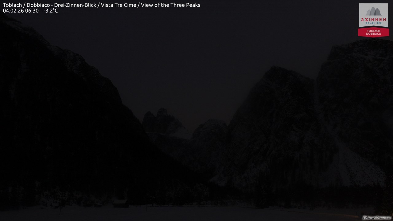 Archiv Foto Webcam Toblach (Drei Zinnen)