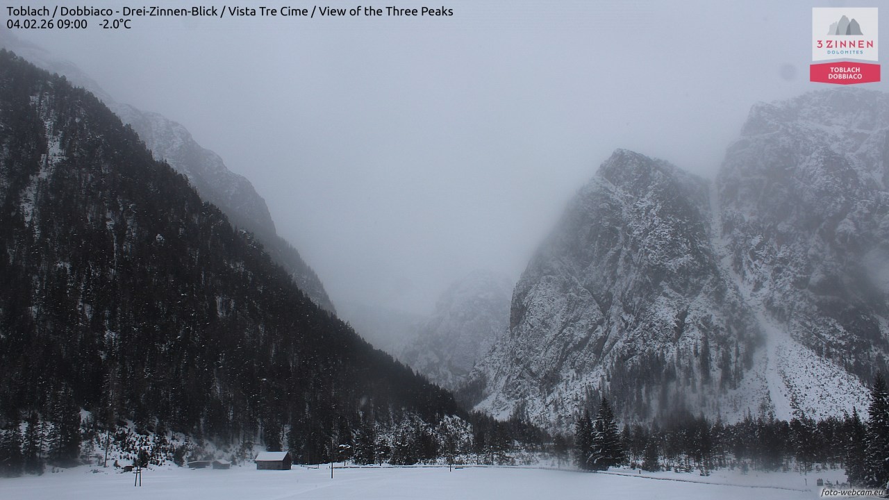 Archiv Foto Webcam Toblach (Drei Zinnen)