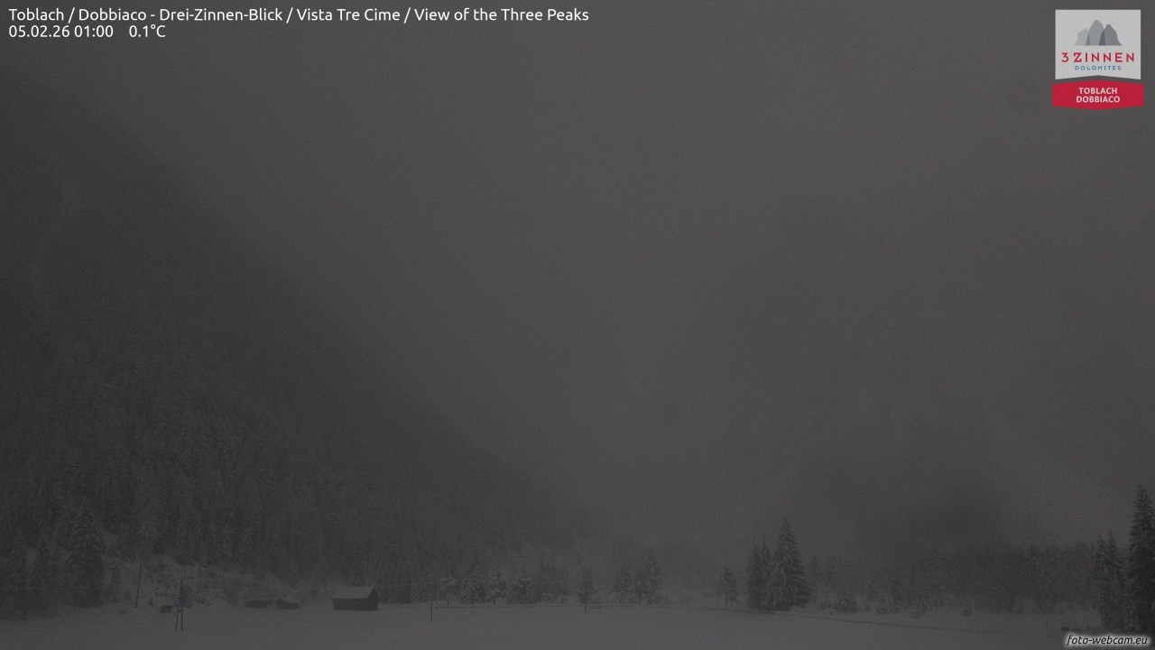 Archiv Foto Webcam Toblach (Drei Zinnen)