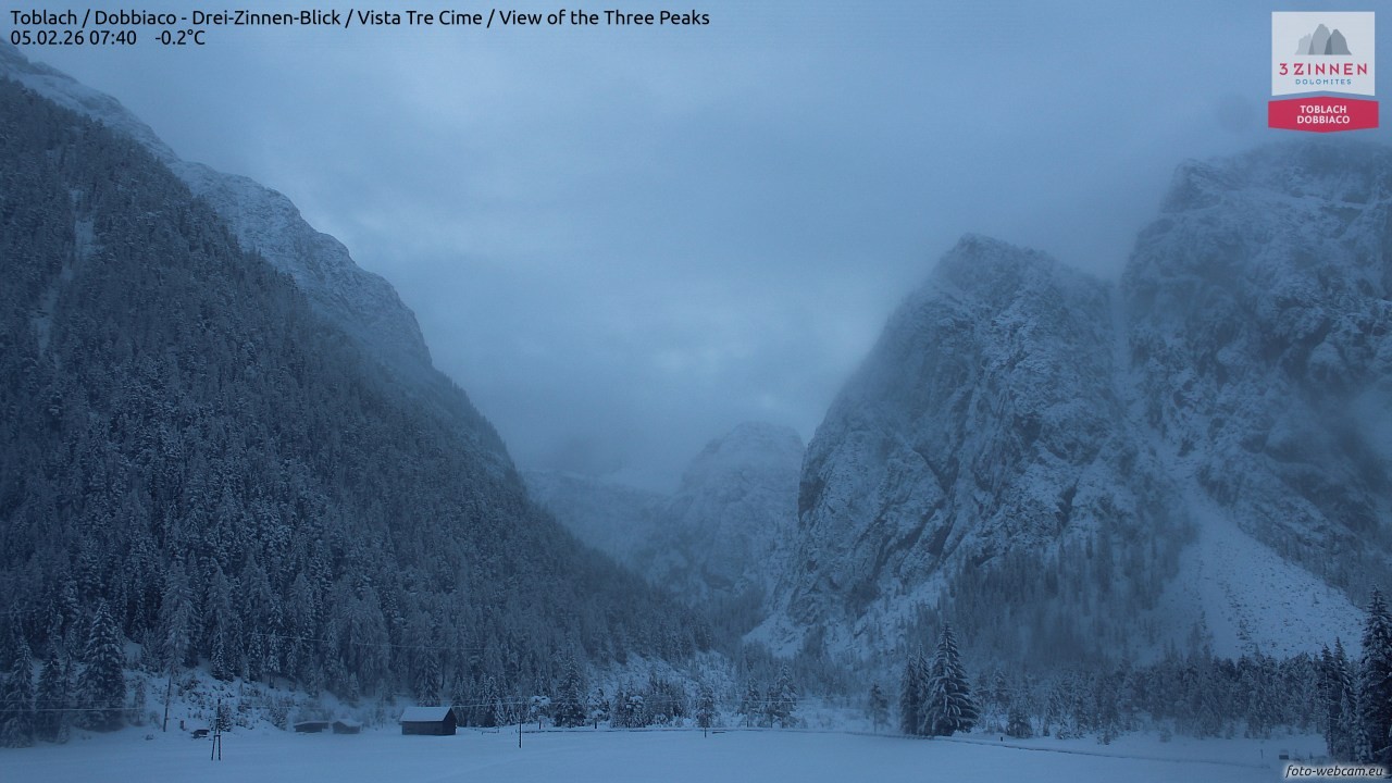 Archiv Foto Webcam Toblach (Drei Zinnen)