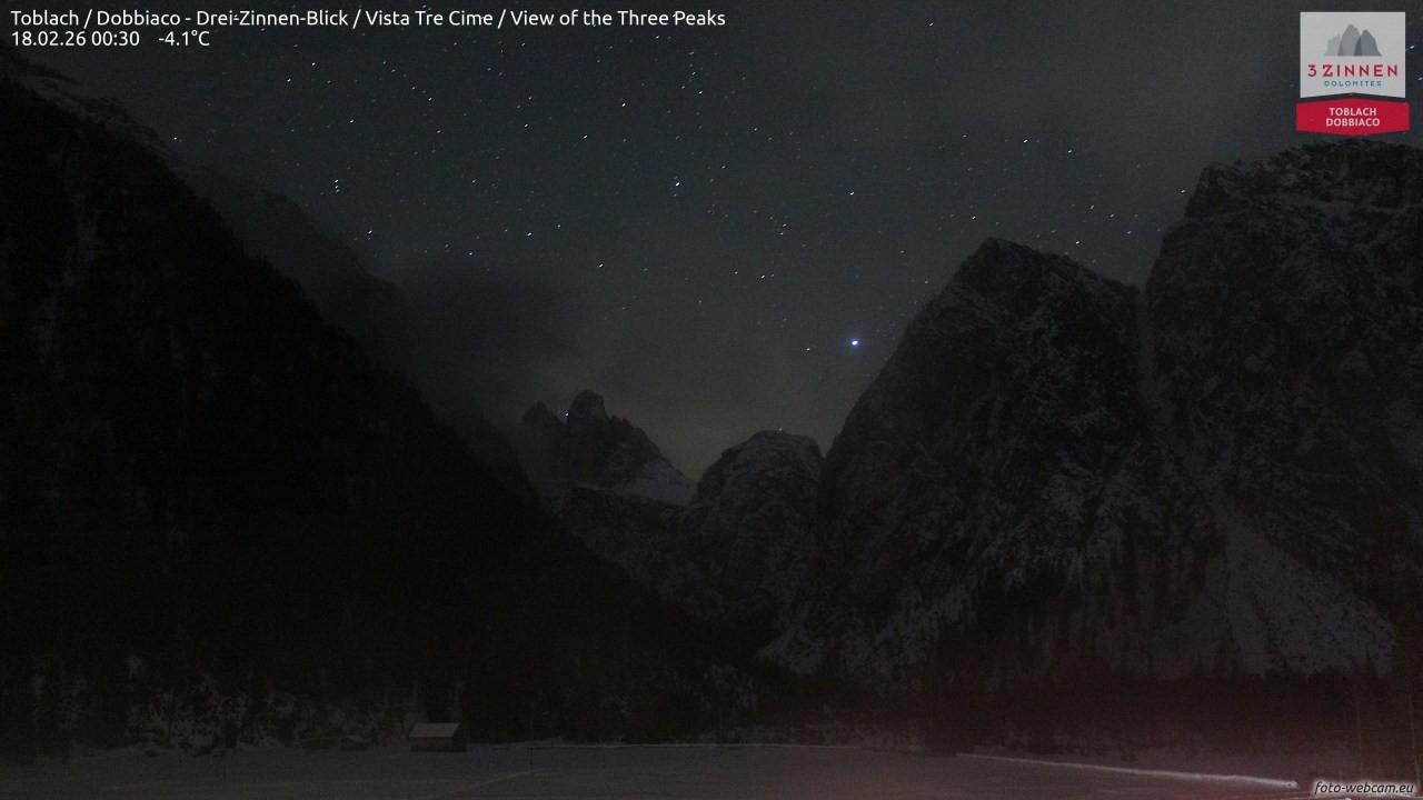 Archiv Foto Webcam Toblach (Drei Zinnen)