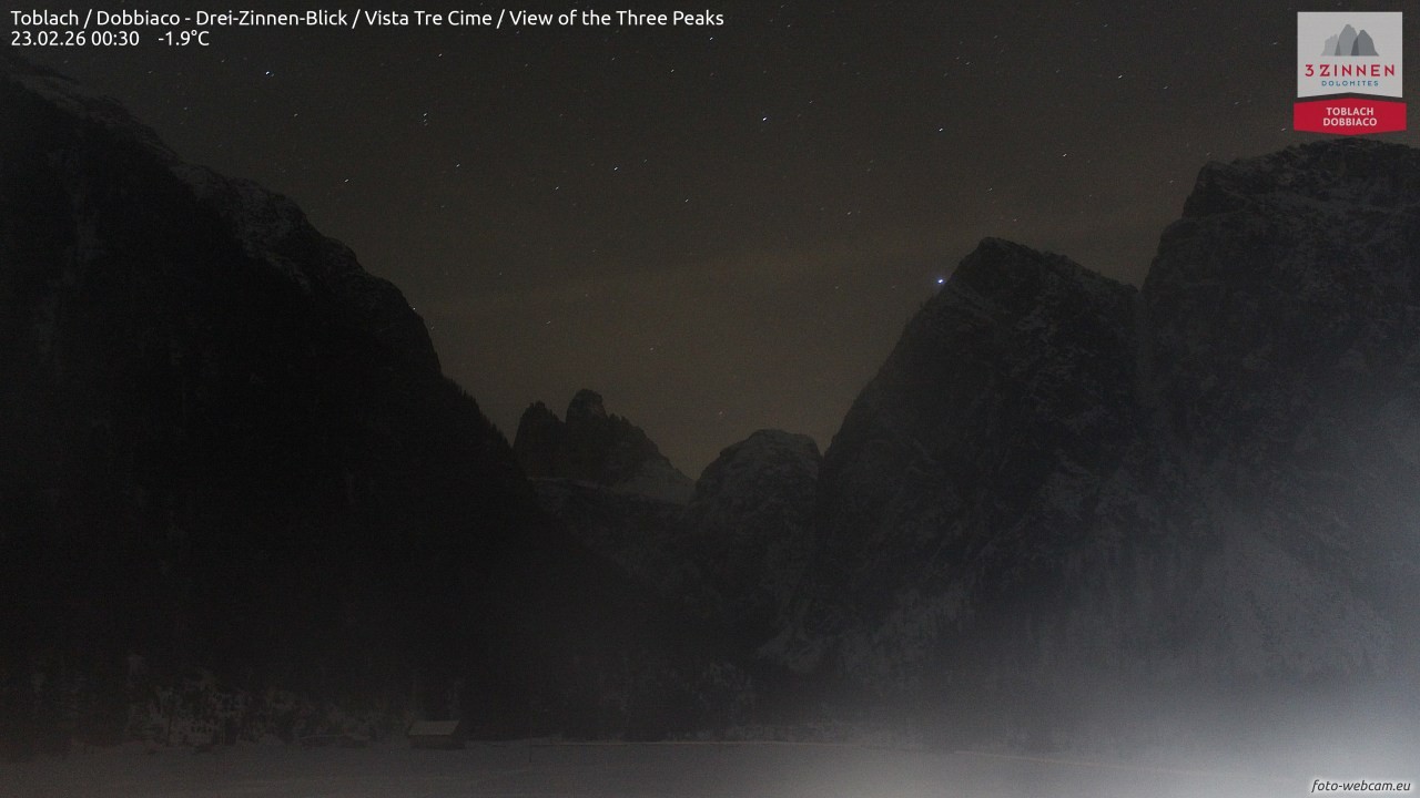 Archiv Foto Webcam Toblach (Drei Zinnen)