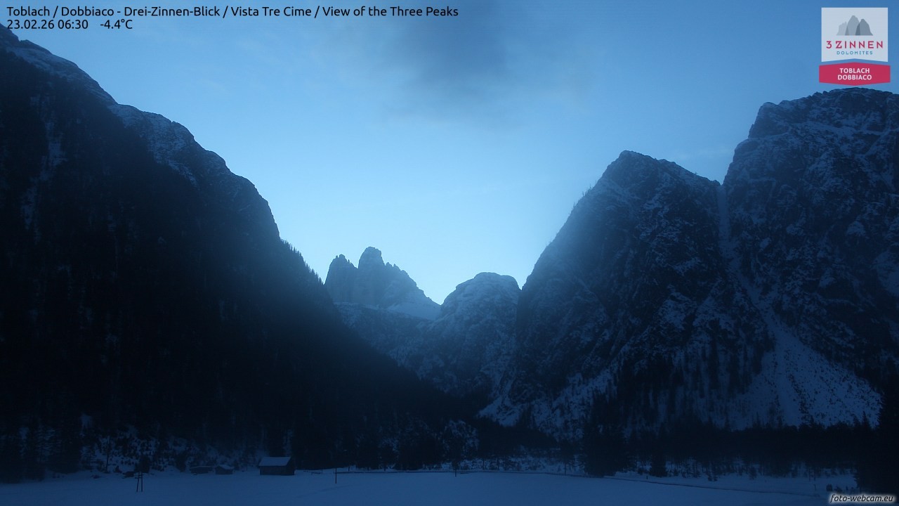 Archiv Foto Webcam Toblach (Drei Zinnen)