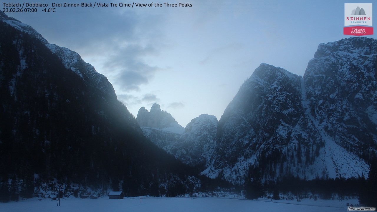 Archiv Foto Webcam Toblach (Drei Zinnen)