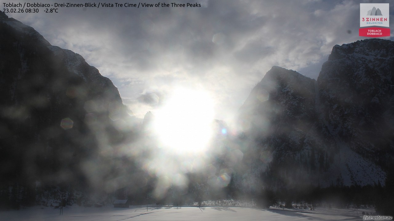 Archiv Foto Webcam Toblach (Drei Zinnen)