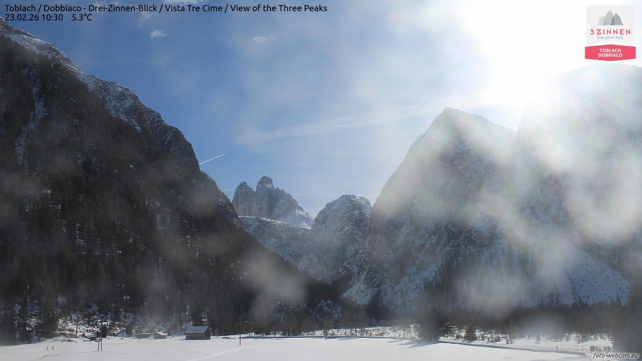 Archiv Foto Webcam Toblach (Drei Zinnen)