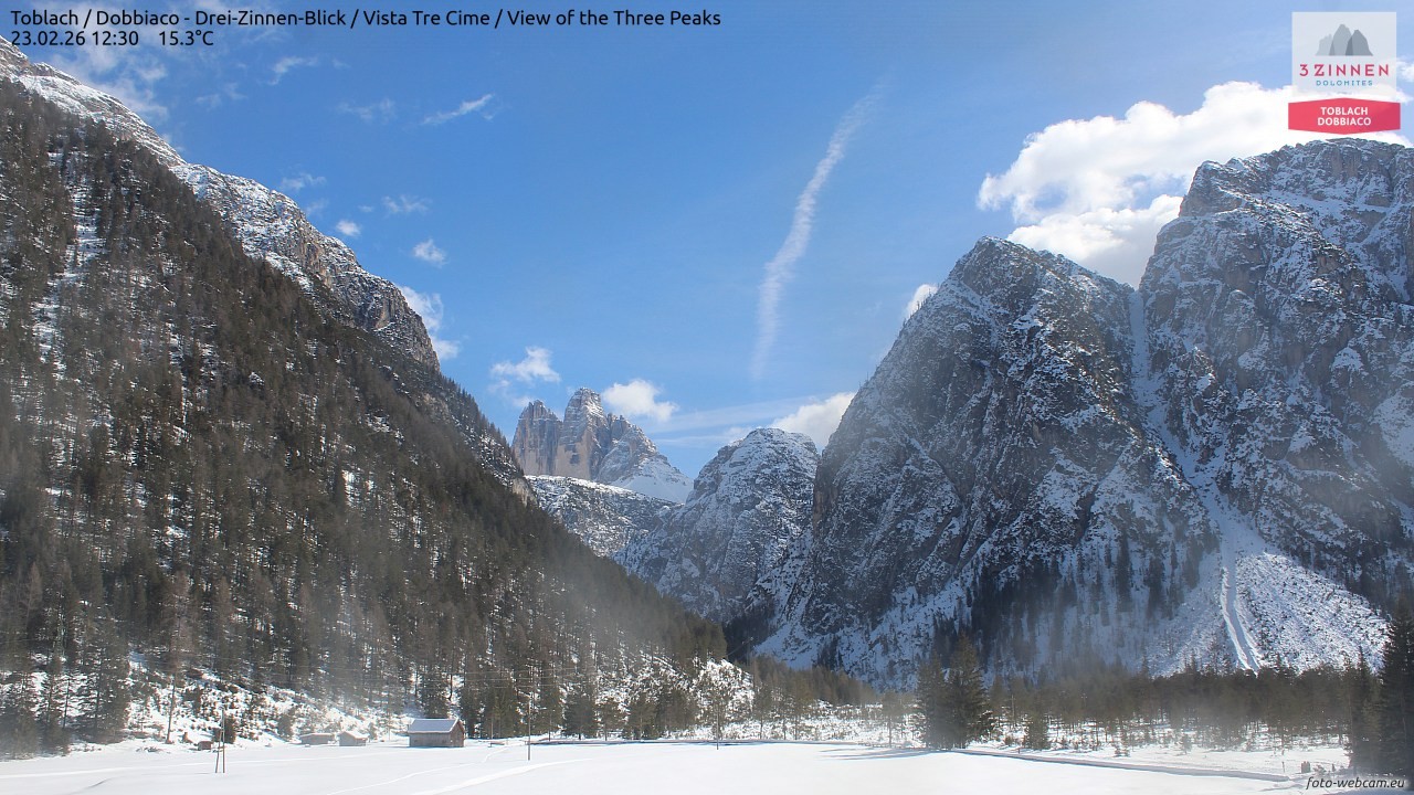Archiv Foto Webcam Toblach (Drei Zinnen)
