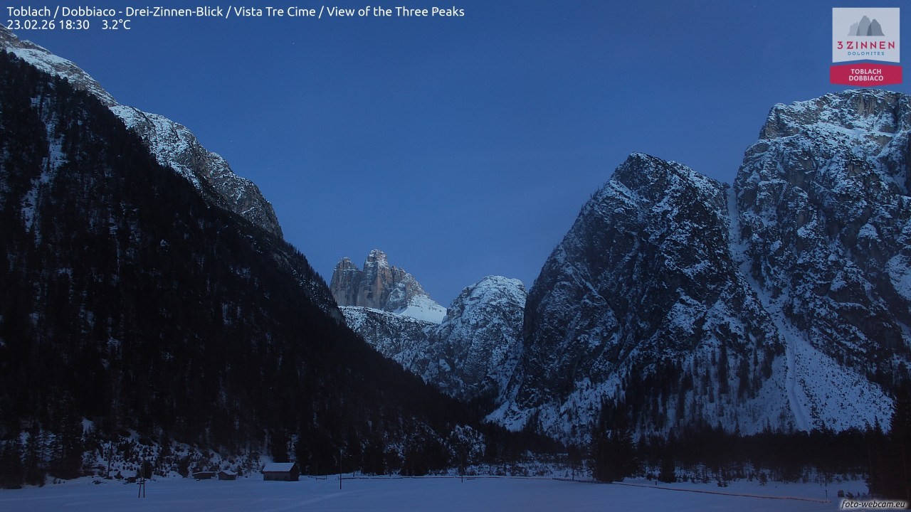 Archiv Foto Webcam Toblach (Drei Zinnen)