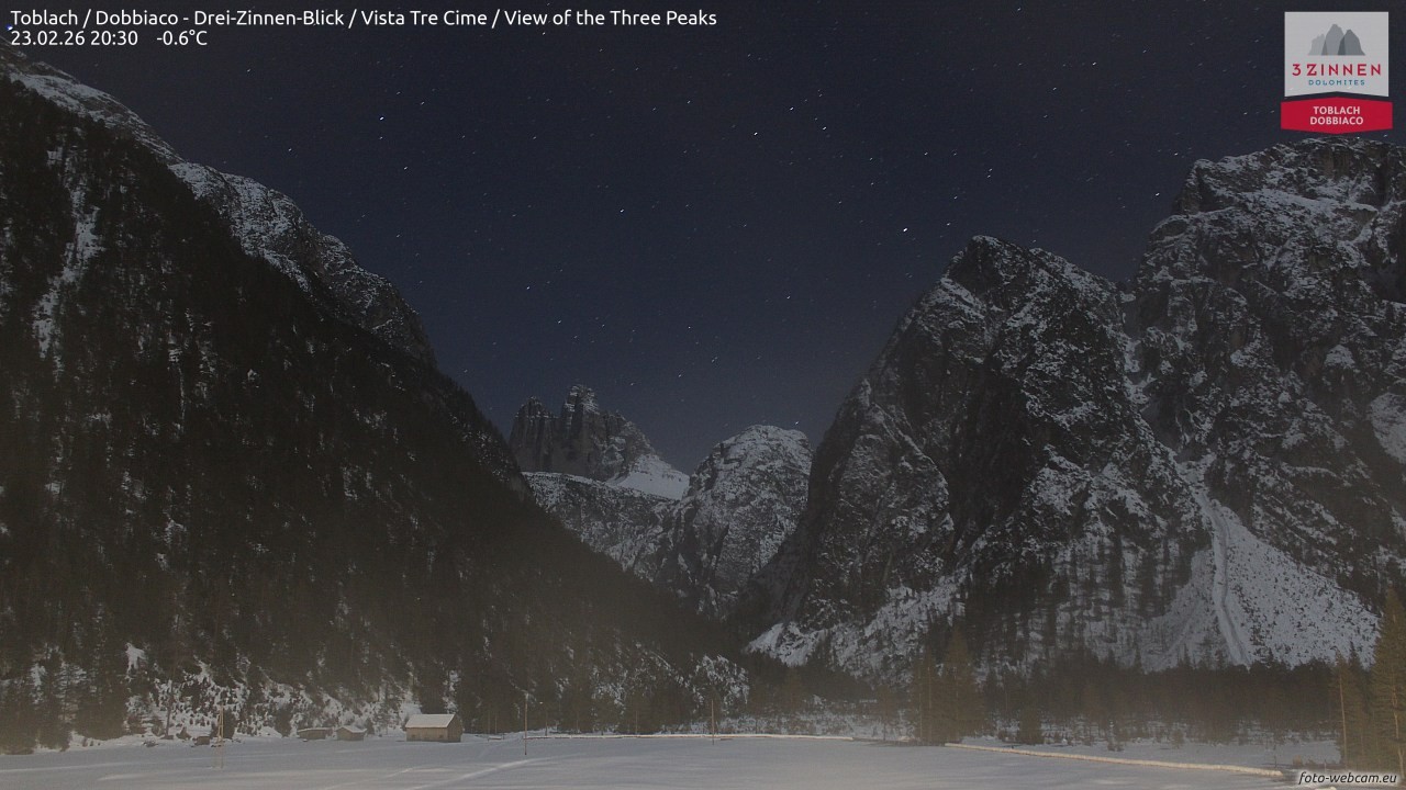 Archiv Foto Webcam Toblach (Drei Zinnen)