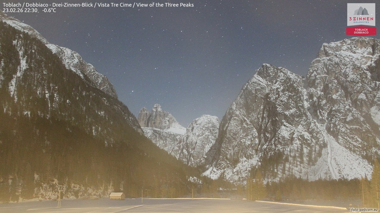 Archiv Foto Webcam Toblach (Drei Zinnen)