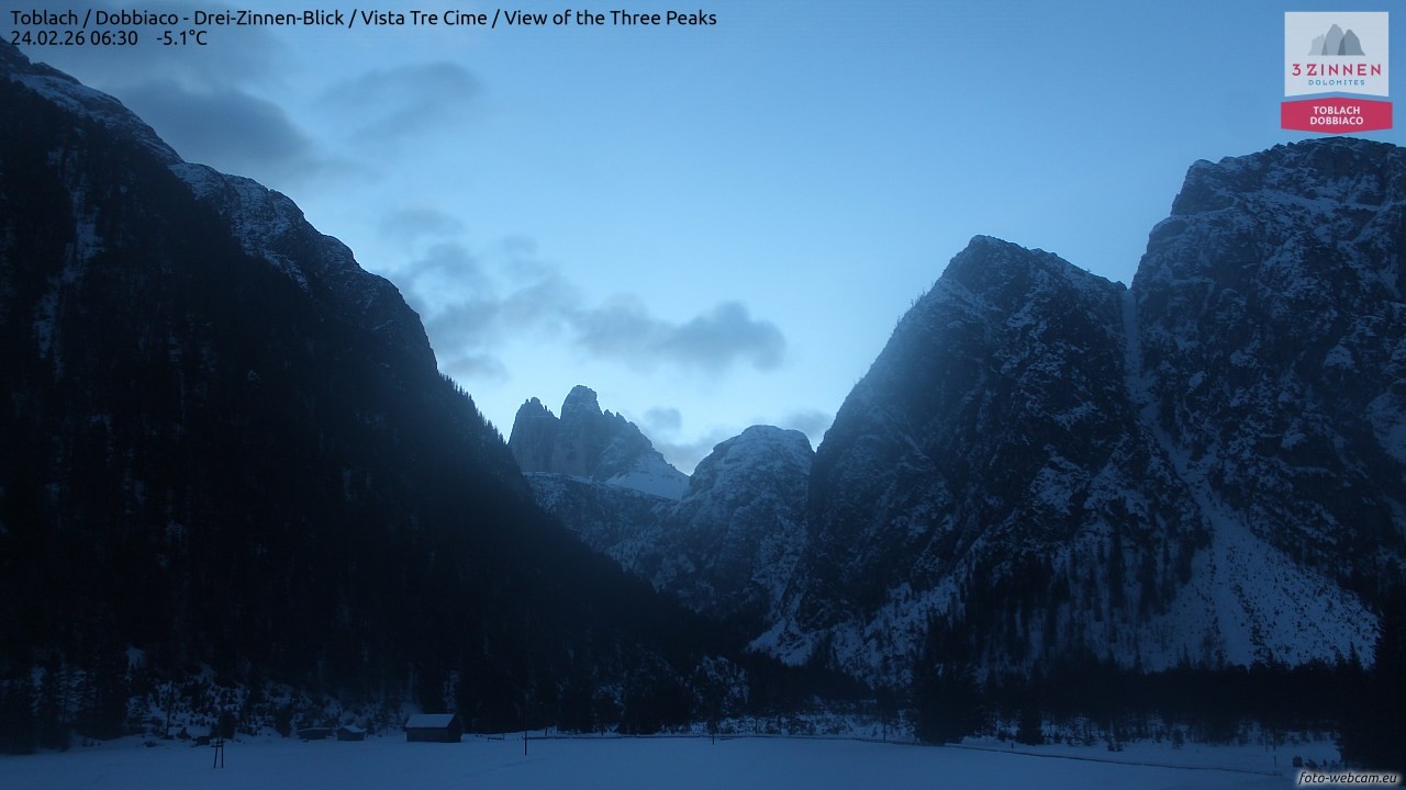 Archived image Webcam Toblach (Pustertal valley)