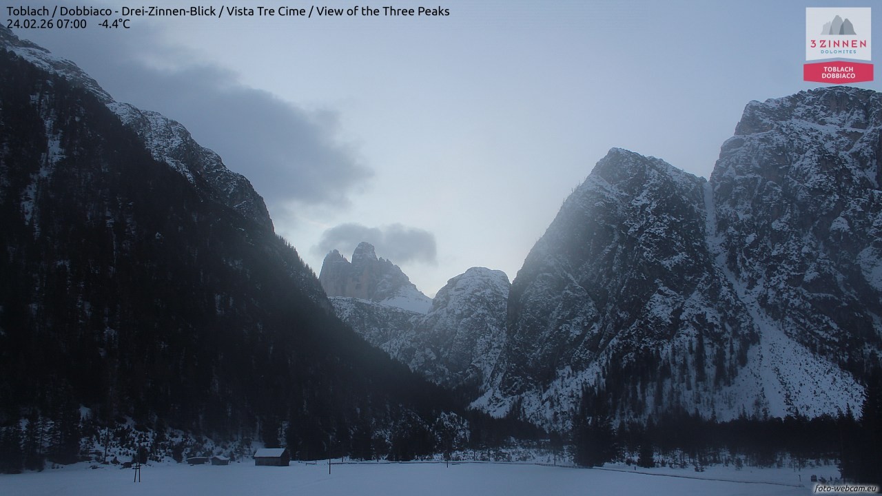 Archived image Webcam Toblach (Pustertal valley)