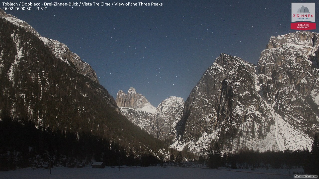 Archiv Foto Webcam Toblach (Drei Zinnen)